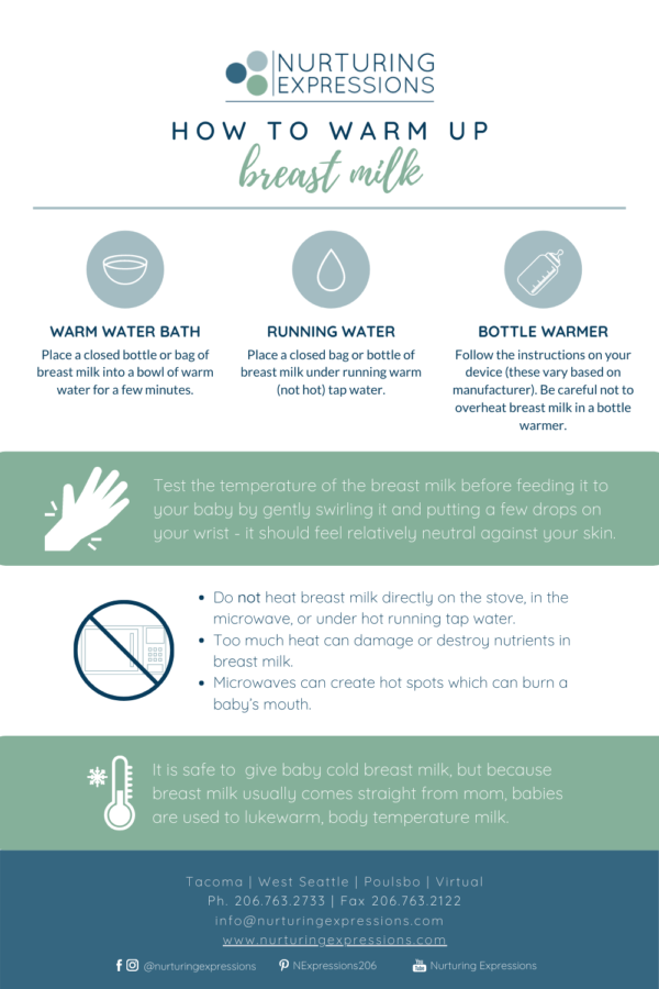 Printable guide How to Warm up Breast Milk