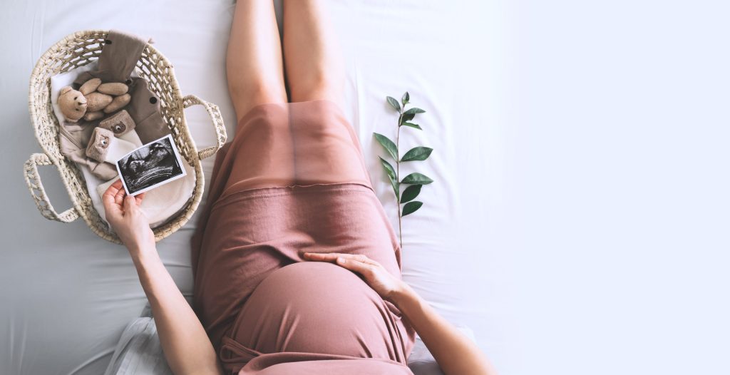 pregnant person relaxing